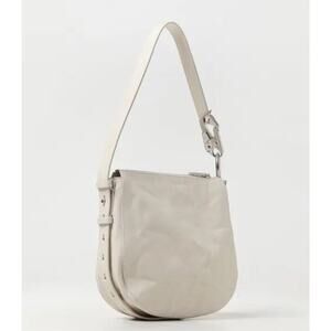 Burberry Small Knight Crinkled Leather Shoulder Bag Beige 80816761 NWT $2590